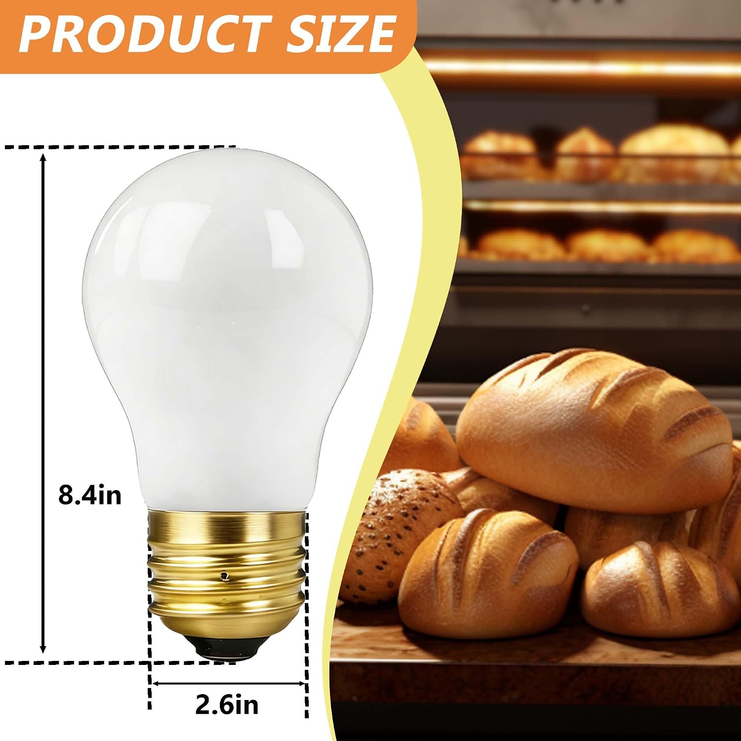 4 Packs 02.30.265.00 40W Shatterproof Heat Lamp Bulb,Compatible with Hatco | 120V 40W E26,Replace 02.30.265/02.30.265.12,Shatterproof Coated,For Food Warmer Use,High-Temperature