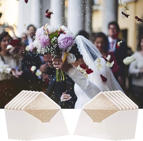 Miniatura 7 de PONATIA Sobres A7 de 50 piezaslote, sobres brillantes de 5.25 x 7.5 pulgadas, perfectos para bodas de 5 x 7 pulgadas, tarjetas de invitación,