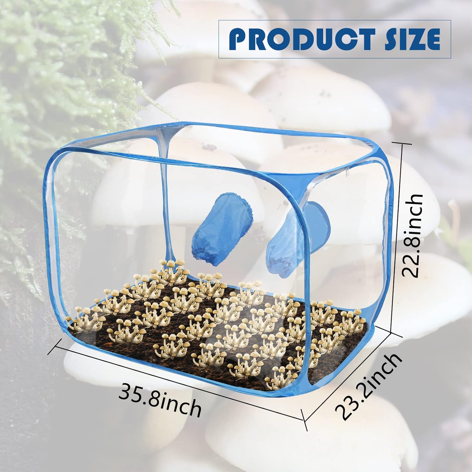 Still air Box - Mushroom Growing Tent-Spore Fungus Fume Hood Propagation Stations.35.8x23.2x22.8 inch - Image 2