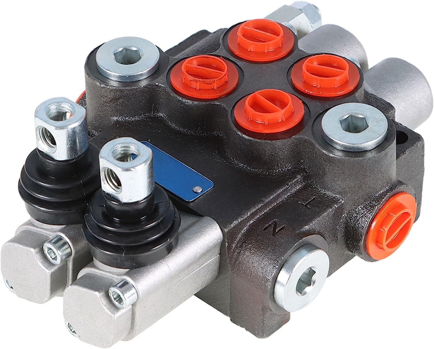 Marddpair ALL-CARB Hydraulic 2 Spool Directional Control Valve, Double Acting, 11GPM, 3625PSI, SAE Ports