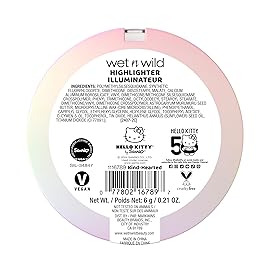 wet n wild Hello Kitty Highlighter, Multi-Dimensional Glow with Iridescent Pearls, Silky-Smooth Buildable & Blendable Formula, Cruelty-Free & Vegan - Kind Hearted