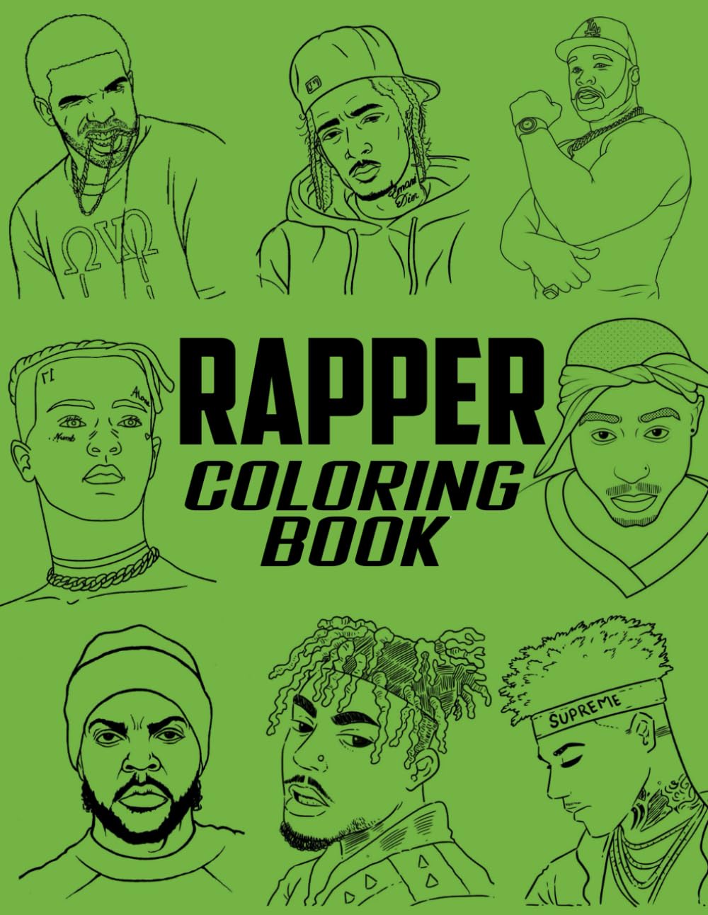 Rapper Coloring Book: A Collection Of Amazing Pictures Can Help You Relax, Boost Your Mood And Have More Fun For Rapper Fans