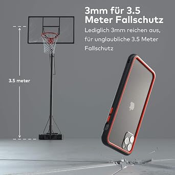RhinoShield Bumper Case Compatible with [iPhone 11 Pro Max] | CrashGuard NX - Shock Absorbent Slim Design Protective Cover 3.5M / 11ft Drop Protection - Dark Teal