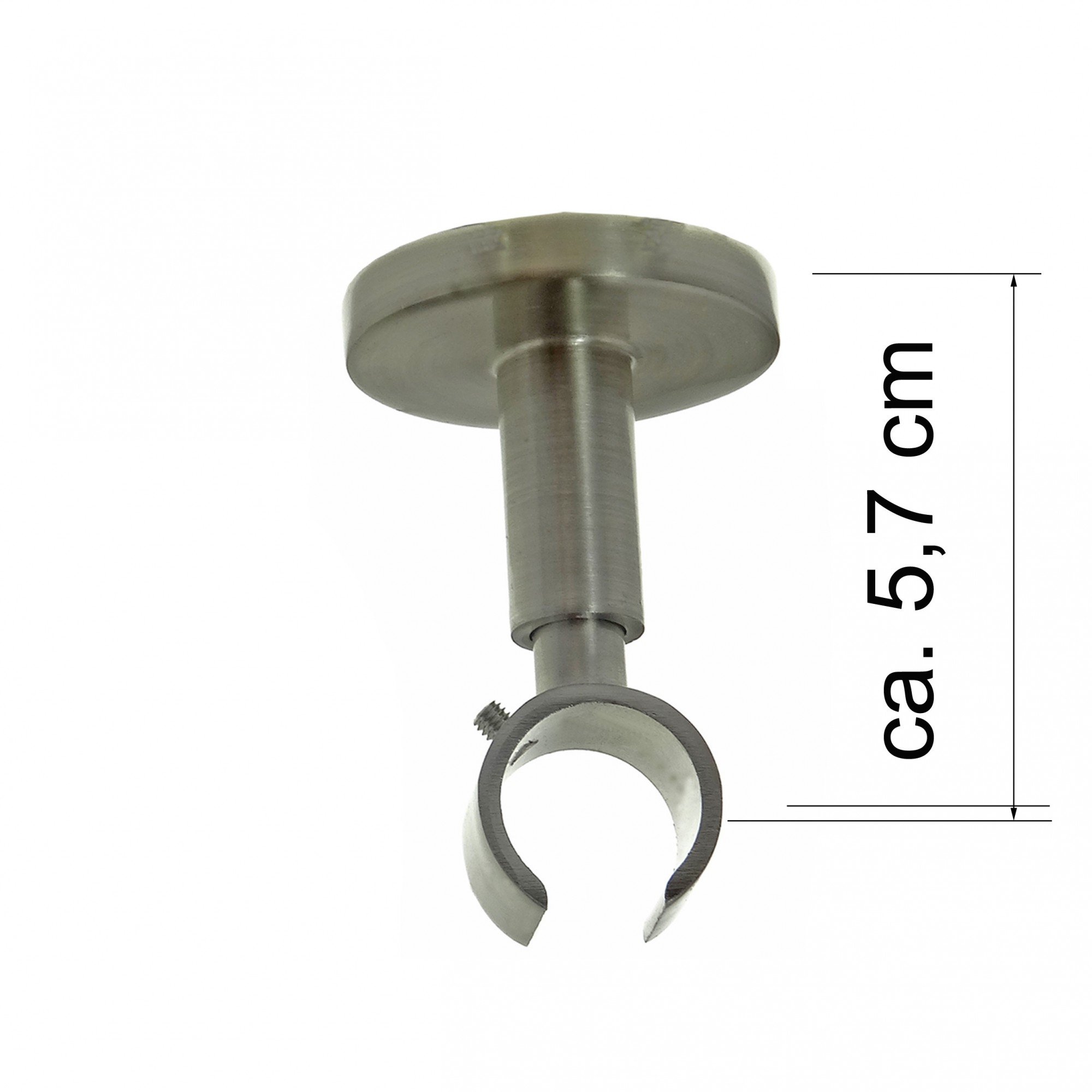 BASIT® Träger 20mm Gardinenstangen Edelstahl look Trägerverläng. H31 H41 D31 D41, Modell:D31 Deckenträger 1-läufig