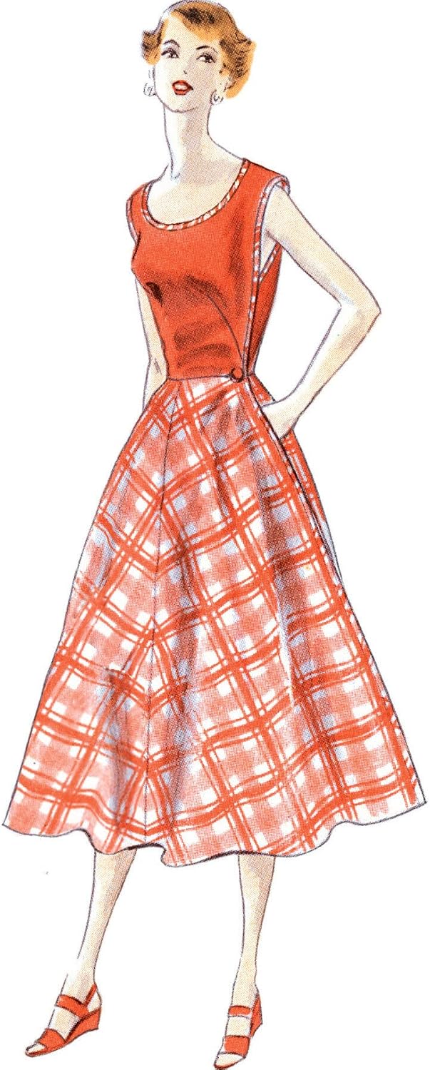 Vogue Misses' Vintage Wrap Dress Sewing Pattern Kit, Code V1864, Sizes 8-10-12-14-16, Multicolor