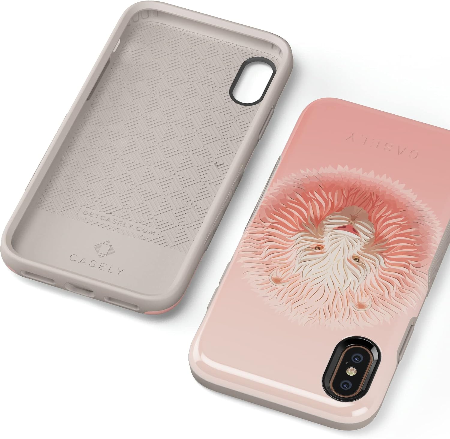 Casely iPhone X/XS Case | Hear Me Roar | Blush Lion | Bold Protective Design