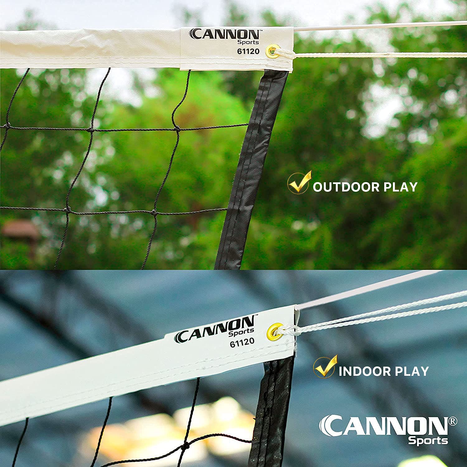Cannon Sports Siatka do siatkówki zawodowej 9,8 m z linką stalową powlekaną winylem