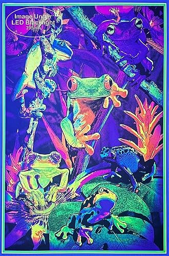 Miniatura 2 de Studio B Tree Frogs - Póster de luz negra no flocada, 24 x 36, 24 x 36