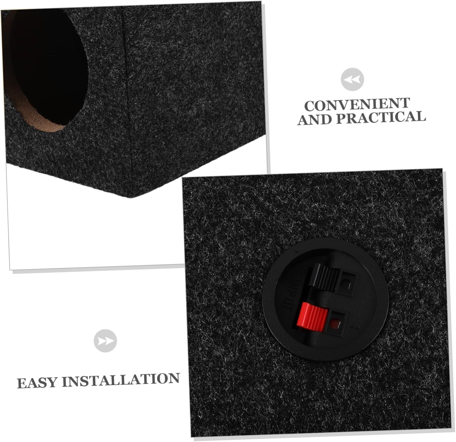 Square Subwoofer Box for Trucks Premium Wooden Speaker Enclosure for DIY Audio Effortless Sound Upgrade Precision Fit for Optimal Performance Versatile Design for Enhanced Vehicle