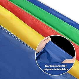 Sonyabecca Kids Play Parachute, Play Parachute 20ft with 16 Handles for Kids Cooperation Group Play