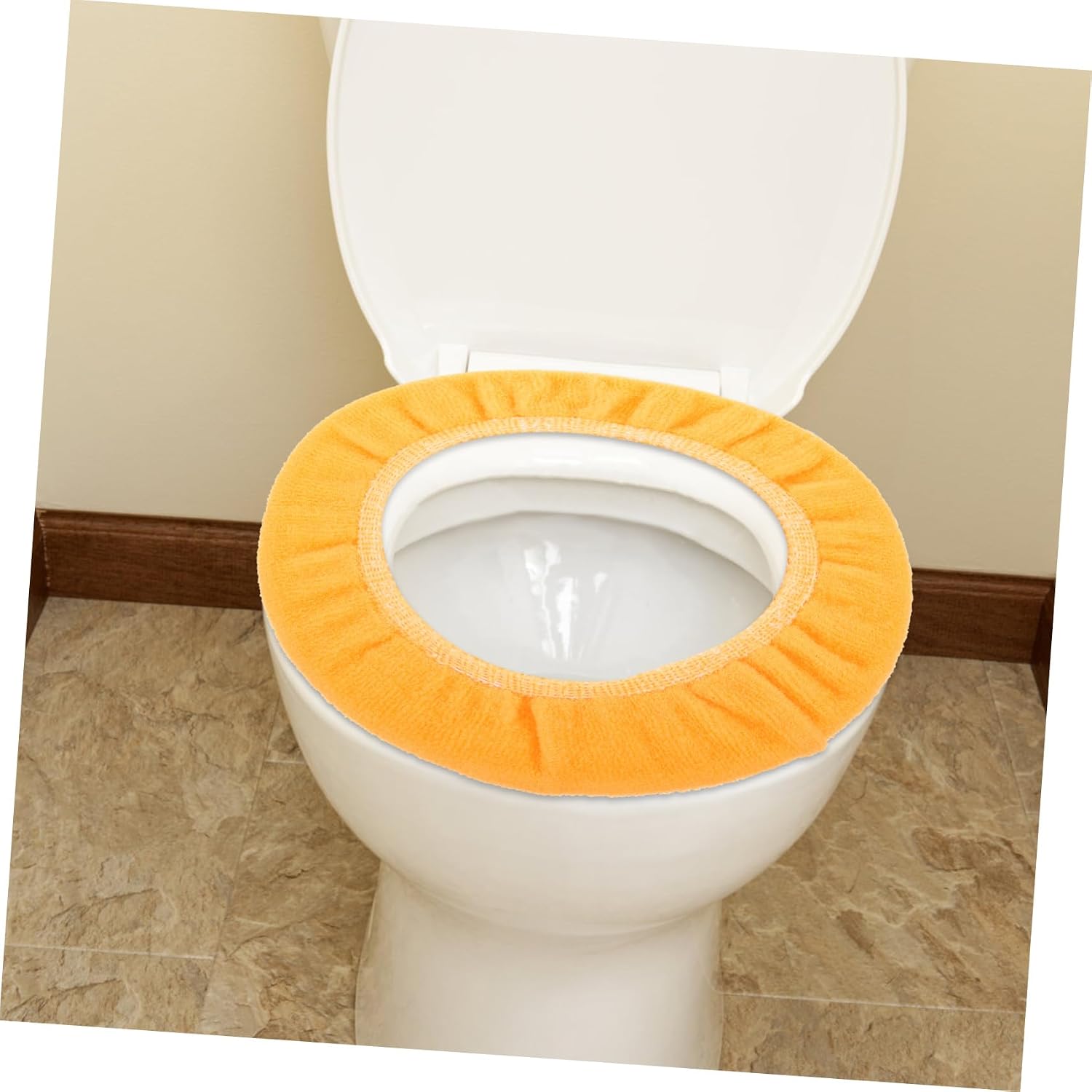 Cabilock 9pcs Washable Toilet Seat Covers Boys and Girls Padded Black Lavender Elastic Seat Pads Soft Warm Easy to Carry