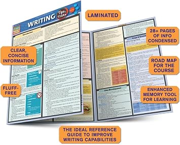 نصائح وحيل الكتابة: دليل مرجعي مغلف QuickStudy (أكاديمي سريع للدراسة)
