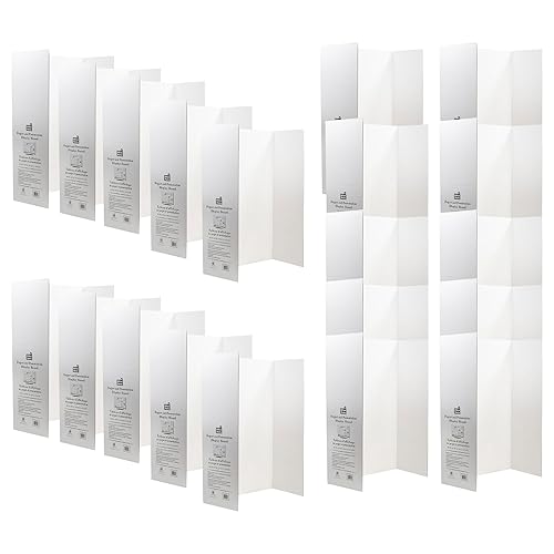 Desk Tech Tablero de presentación grande de tres pliegues, 36 x 48 pulgadas, papel corrugado resistente, blanco, perfecto para proyectos escolares,