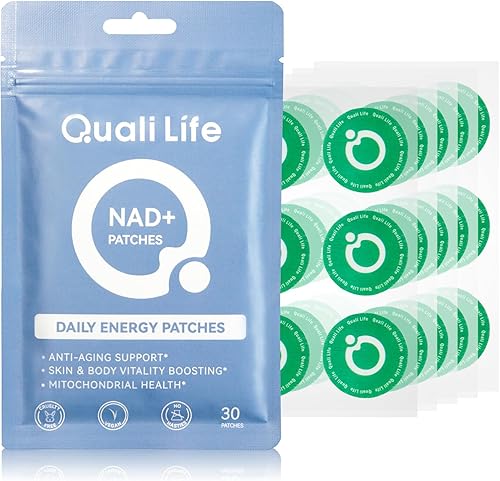 Parches NAD+para mujeres y hombres, parches de bienestar para antienvejecimiento y apoyo energético, con resveratrol, CoQ10, ribósido de