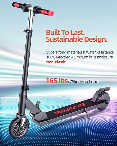 Miniatura 6 de Patinete eléctrico para niños de 6 a 16 años, motor de 150 W de hasta 11 millas por hora y 8 millas, pantalla LCD, 3 velocidades y alturas