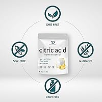 Vista 3 de Ácido cítrico 6 libras Polvo granular fino, grado alimenticio, suministro a granel, potente forma anhidra, versátil potenciador del sabor