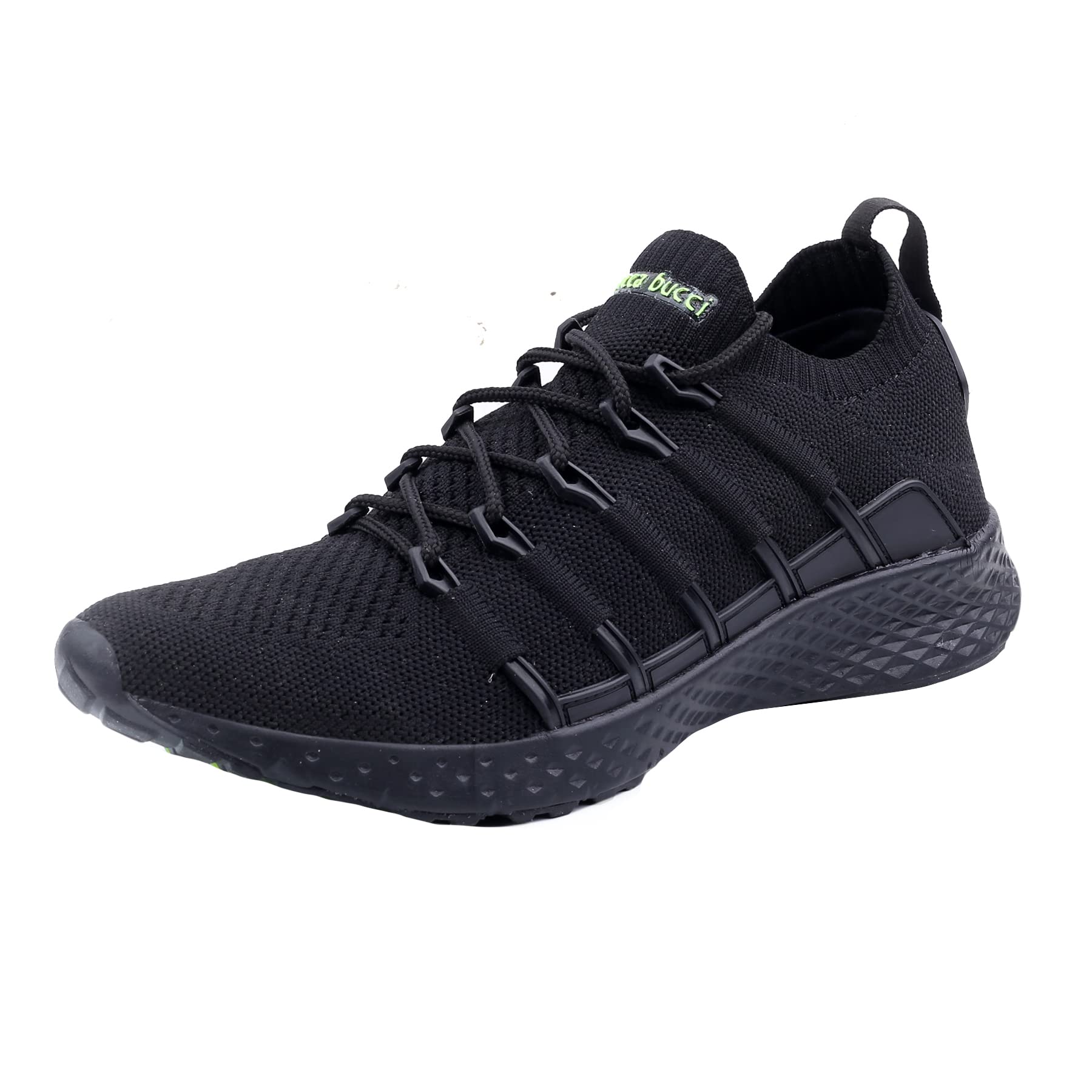 Bacca Bucci® Mens Stella Comfortable Adaptive Smart Cushioning 5 in 1 uni-Moulding Technology Professional Non Slip Sneakers for Walking, Tennis, Fitness & Gym- Black, Size UK8 (B085WY8CV3) Amazon Price History, Amazon Price Tracker