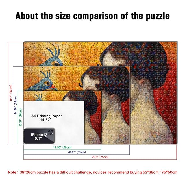 Foto 7 de 8 de Puzzles de 2000 Piezas para Adolescentes Retrato en Mosaico de Mujer Difícil y desafío Decoración de Pared…
