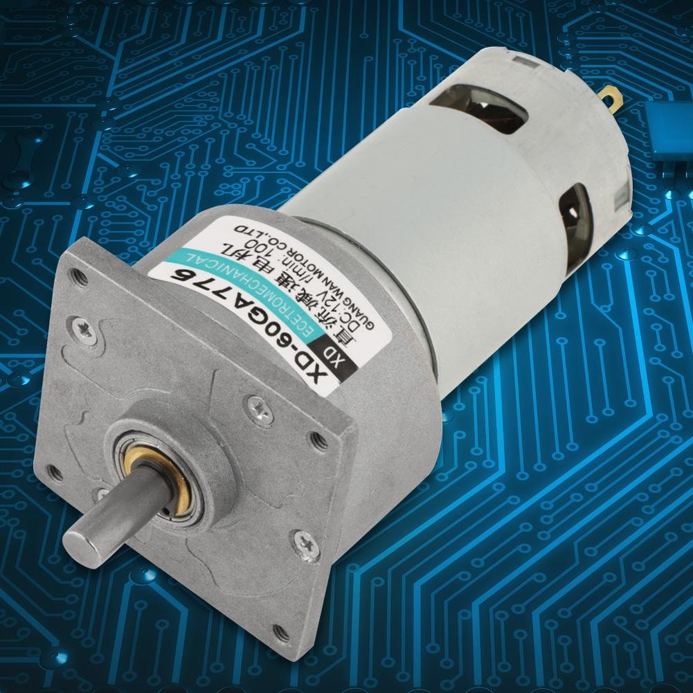DC12V / 24V 35W Mini DC Motoriduttore a velocità regolabile in metallo Grande coppia motore CW/CCW(12V 100rpm)