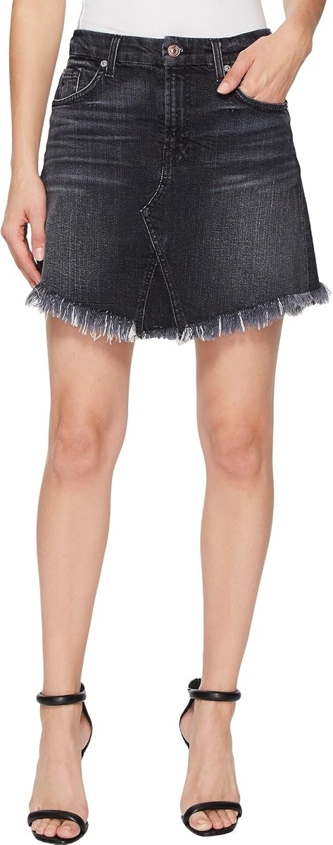 7 For All Mankind Women's Short Jean Mini Skirt