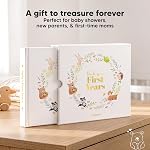 Livre de bébé Keepsake, premier 5 Années Baby Memory Book Girl, garçon Nouveau-né (Muse) 100 Pages Livre des grandes lignes, album de photos de bébé, Journal de la grossesse à l'âge 5, Cadeaux de maman pour la première fois