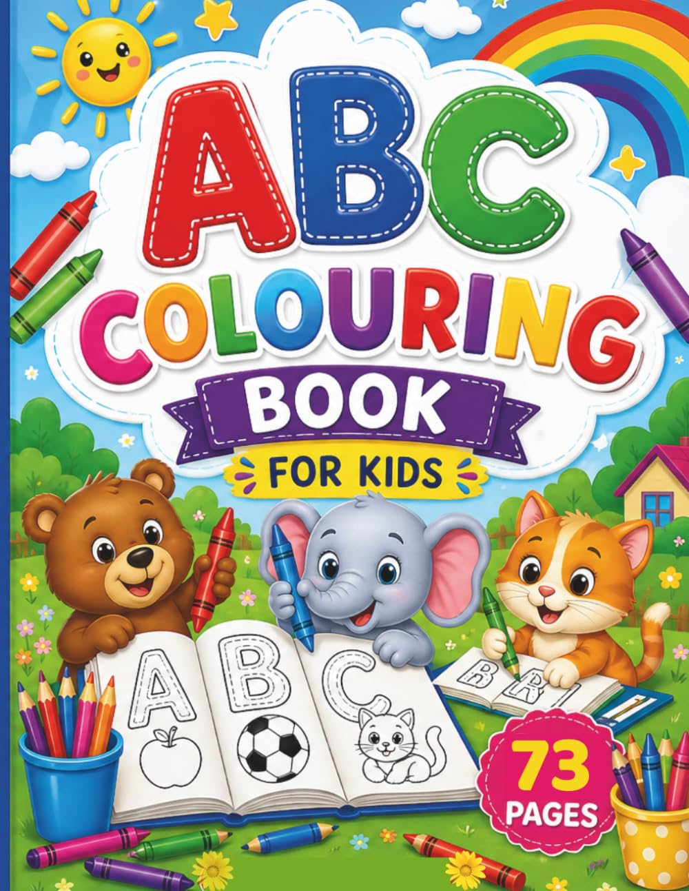 ABC Coloring Book for Kids Ages 2–6: Big Alphabet Letters for Coloring and Tracing