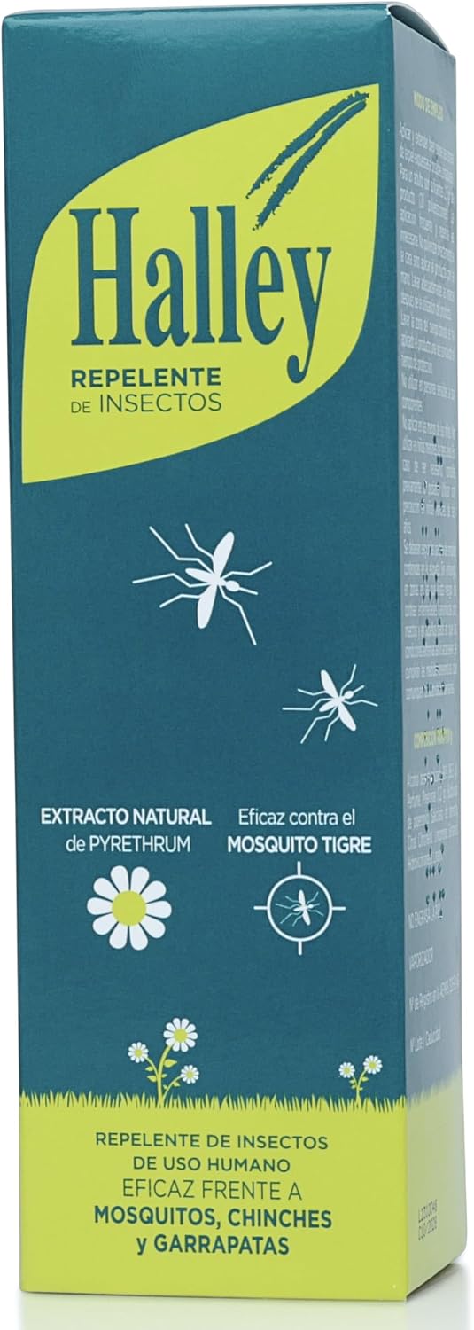 Halley repelente de insectos 150 ml, 96 % ingredientes naturales