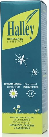 HALLEY – Repelente de Insectos | 150ml | Protección Eficaz frente a Mosquitos y Garrapatas | Testado bajo control dermatológico | Ingredientes Naturales 96% | 3 Años +