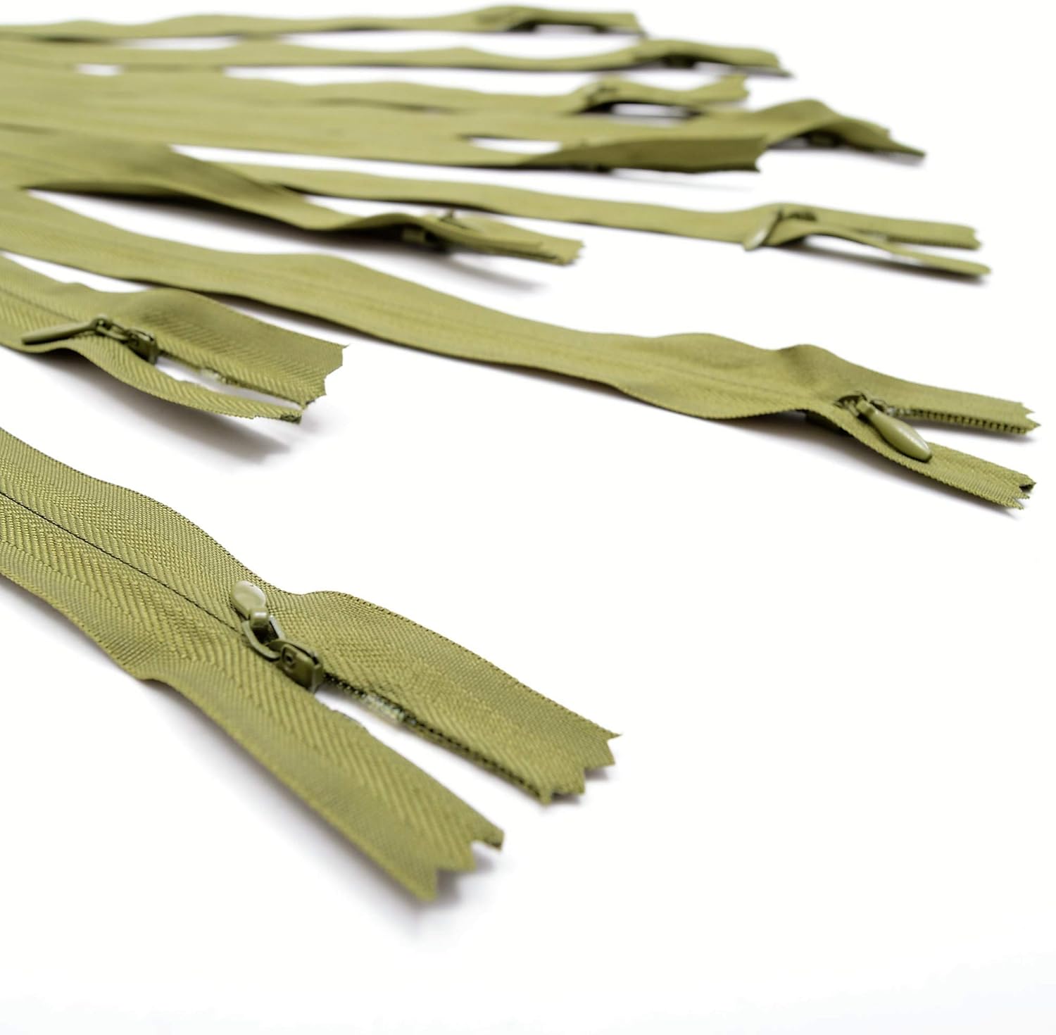 LEDUC Trimz Invisible RVNAVN3 Zip, 40cm, Olive