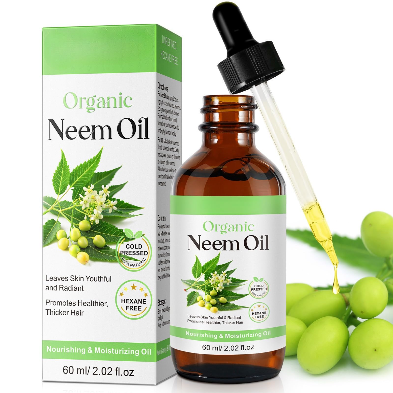 32 Oz Premium Neem Oil Pure Organic Cold Pressed Best Fresh Multi Purpose