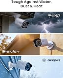 Reolink 4K PoE CCTV Security Camera with Smart Human/Vehicle Detection, IR Night Vision, IP66 Weatherproof Supports Audio Recording, microSD Card Slot, Time Lapse, RLC-810A - 8