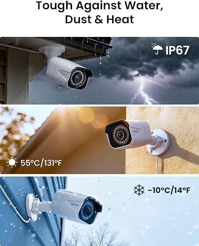 Reolink 4K PoE CCTV Security Camera with Smart Human/Vehicle Detection, IR Night Vision, IP66 Weatherproof Supports Audio Recording, microSD Card Slot, Time Lapse, RLC-810A - 8
