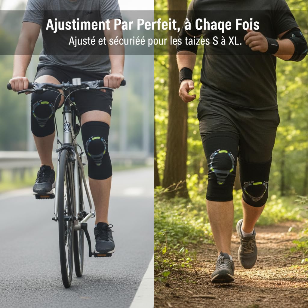 Rodilleras Ciclismo Anticaídas, Procciones para correr, al libre, Para portistas activos, style to 2, XL