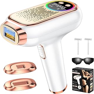 NIKYJM Depiladora Laser IPL 6,8cm² Gran calibre, Innovadora Función 3 en 1, 9 Niveles de Energía, Depiladora Luz Pulsada para Bikini, Axilas, Cara, Cuerpo