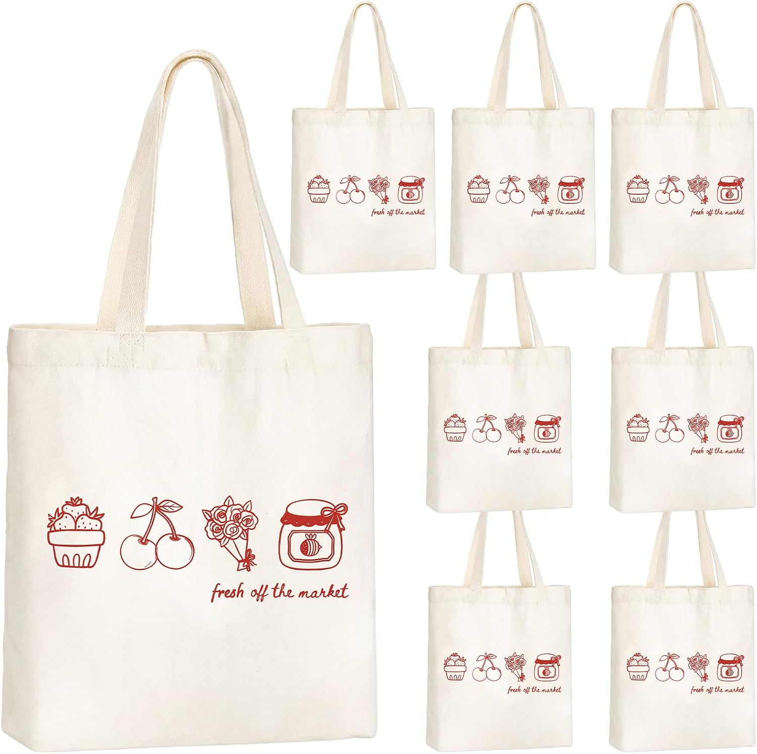 Shinylin 8 Pcs Fresh off The Bachelorette Market Tote Bags Party Favor