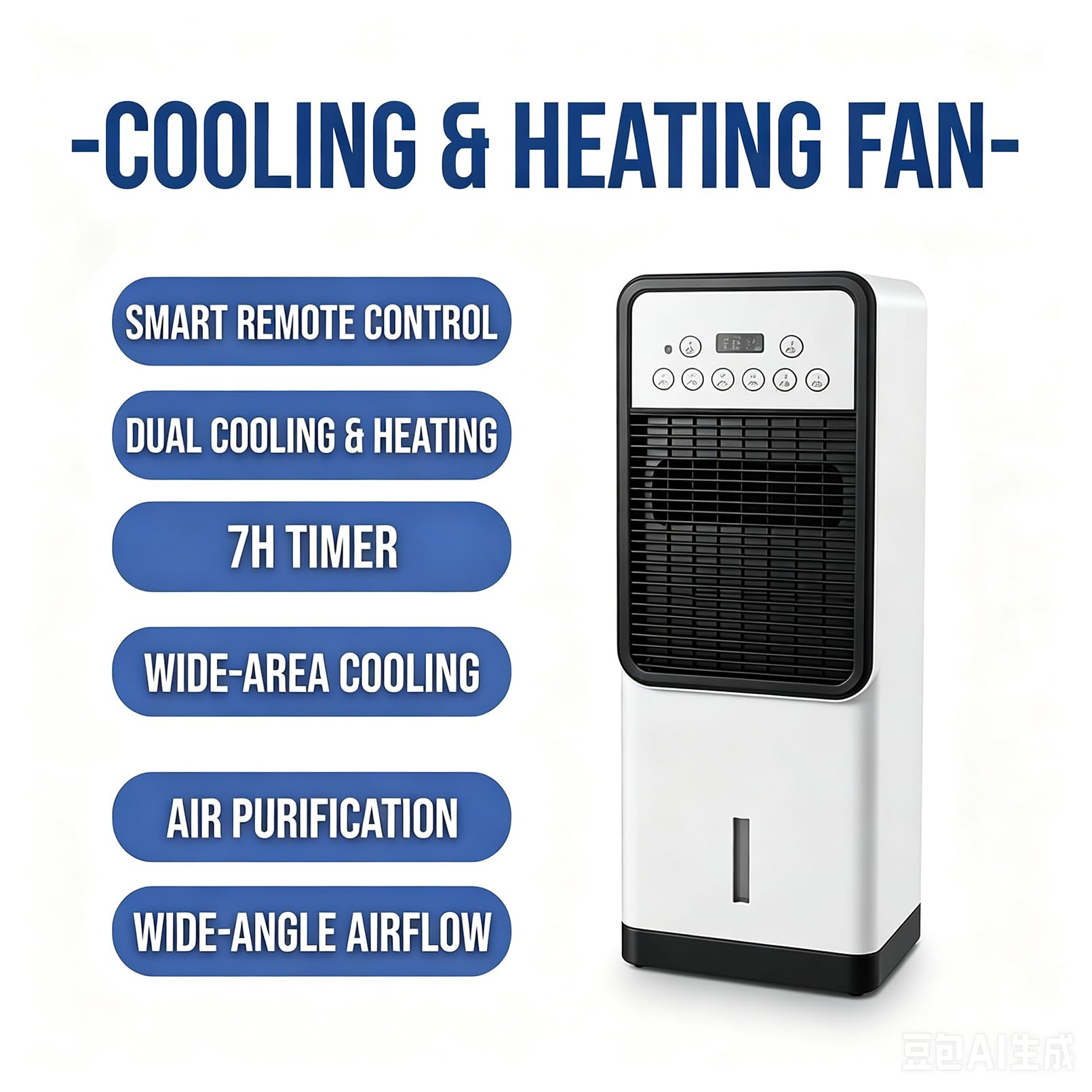 Climatiseur Portable 12000 BTU Avec Chauffage, Unité AC 4-en-1 Refroidissement Et Chauffage, Déshumidificateur Et Ventilateur – Télécommande, Minuterie 8H, Pour Chambre, Bureau, Camping-car, Garage