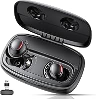 Vista 11 de IAMJOY Wireless Gaming Earbuds, 20ms Low Latency, Game Earbuds with Mic, 2.4GHz & Bluetooth, Compact LED Display Compatible with Meta Quest 3/2