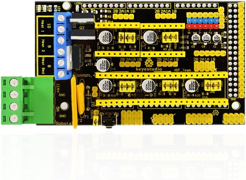 KEYESTUDIO 3D Printer Controller Board RAMPS 1.4 REPRAP Mendel PRUSA with Stepper Jumper Screw Terminal Block for Arduino Mega and ramps 1.4 Projects