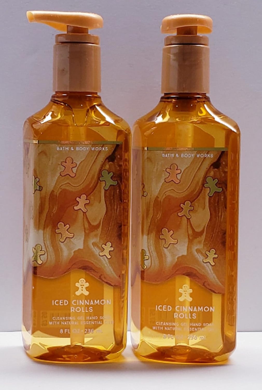 Bath & Body Works Deep Cleansing Gel Hand Soap 2 Pack 8 oz. (Iced Cinnamon Rolls), 16.0 Fl Oz