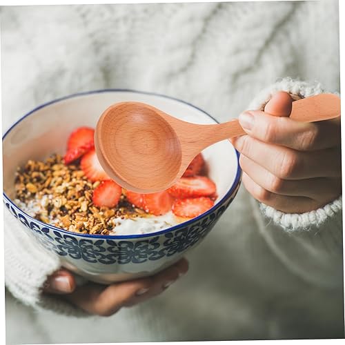 Miniatura 6 de LABRIMP Juego de 2 cucharas grandes, cucharas de sopa asiáticas, cucharas de mezcla para cocinar, cucharón, cuchara de ramen, utensilios de cocina