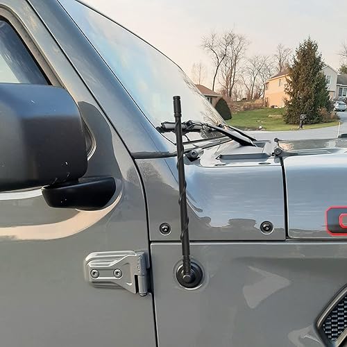 VOFONO Antena de 13 pulgadas para Jeep Wrangler JK JL Gladiator JT 2007-2023, nueva antena de goma flexible en espiral, accesorios para Jeep