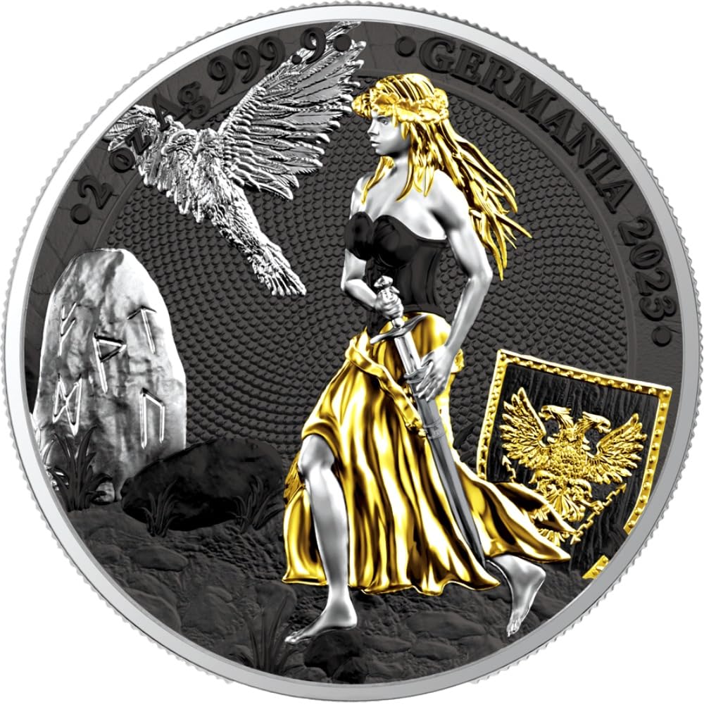 2023 P Germania 2 oz silver coin ANA show special edition 56mm seller Fine Thumbnail