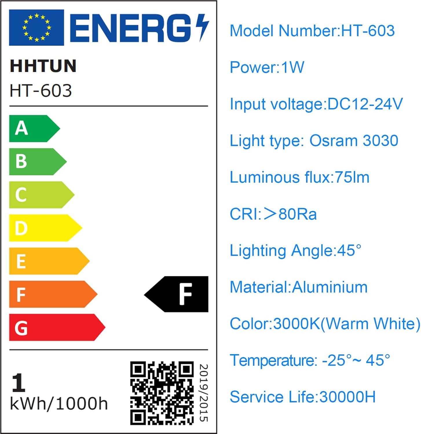 603 LED Step Lights DC12-24V 1W Step Staircase Wall Corner Lights Embedded Installation with Power Supply and Connection Cable Convenient Installation (3000K, 4 Packs)