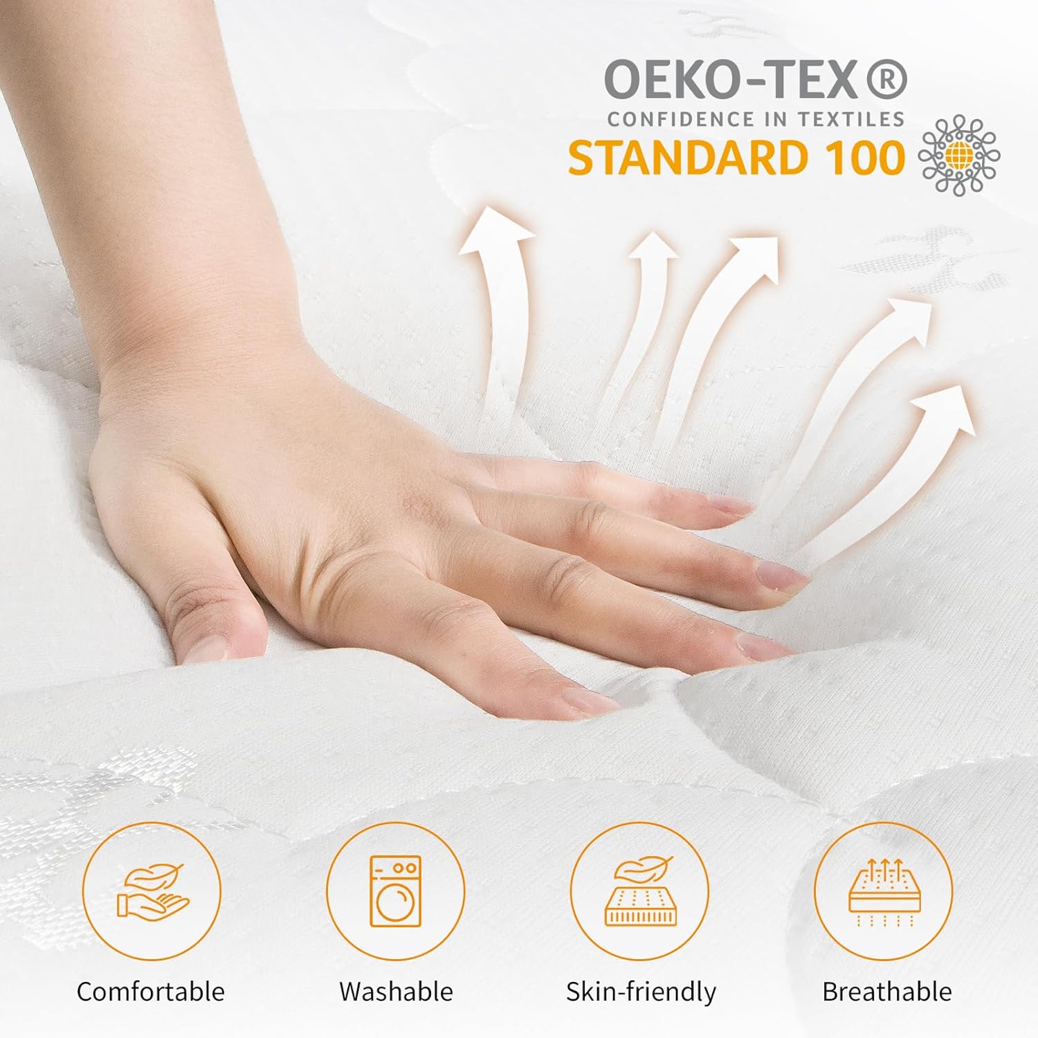 wowttrelax King Size Mattress, 15cm Foam Mattress with 2 Hardness Levels, Soft and Medium-Soft, Breathable Removable Cover, Kingsize Bed Mattress in a Box (150x200x15cm) image 5