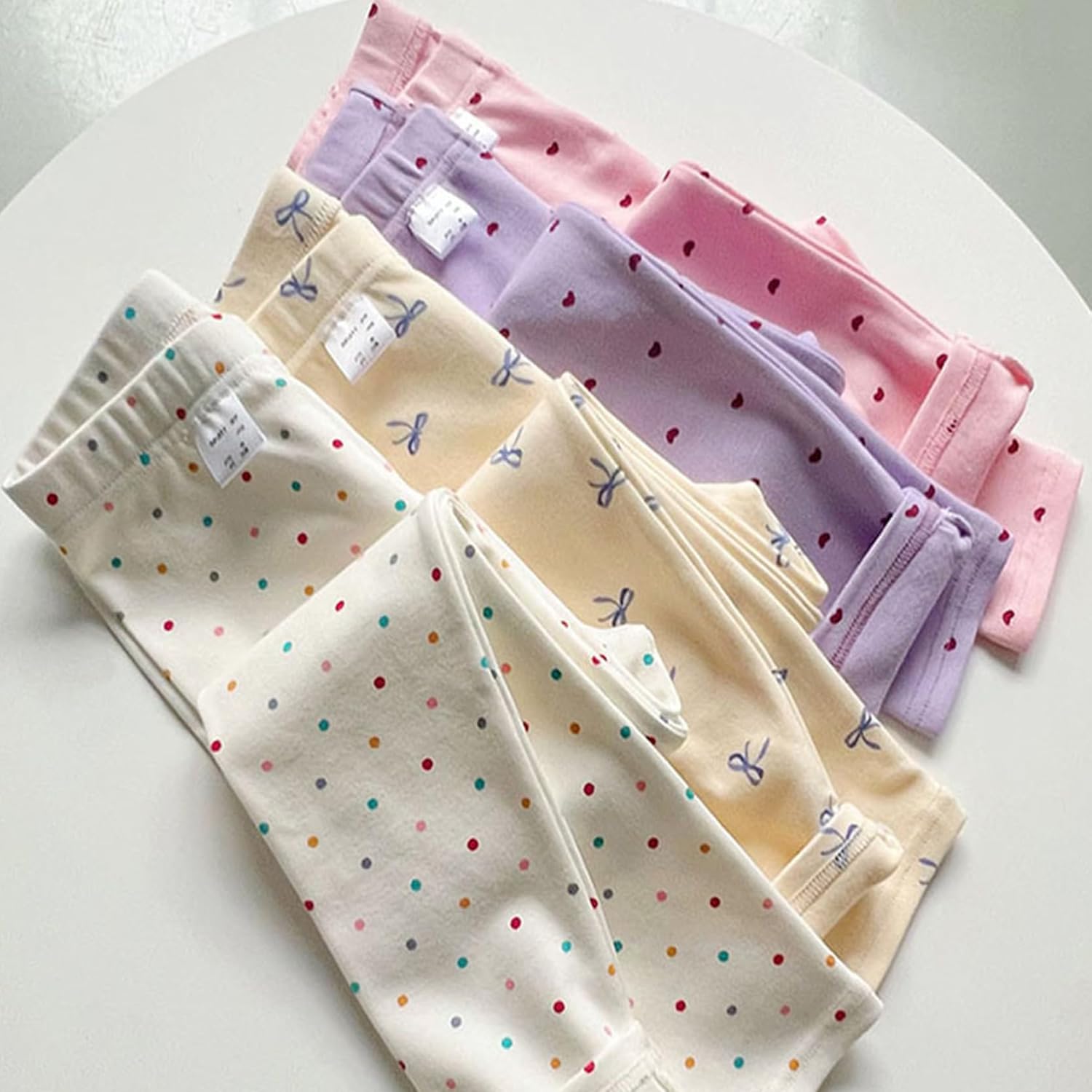 WEONEDREAM Stretchy Leggings for Little Big Girls 4-14 Years Comfortable Long Pants - Image 4