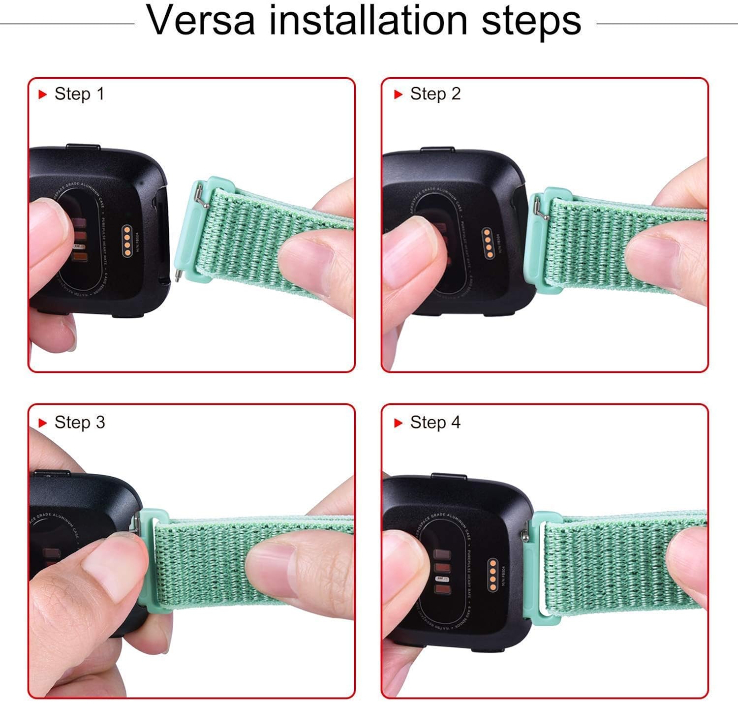 Nylon Bands Compatible with Fitbit Versa 2 Fitbit Versa Lite Fitbit Versa SE Fitbit Versa Bands, Soft Replacement Wristband for Women Men