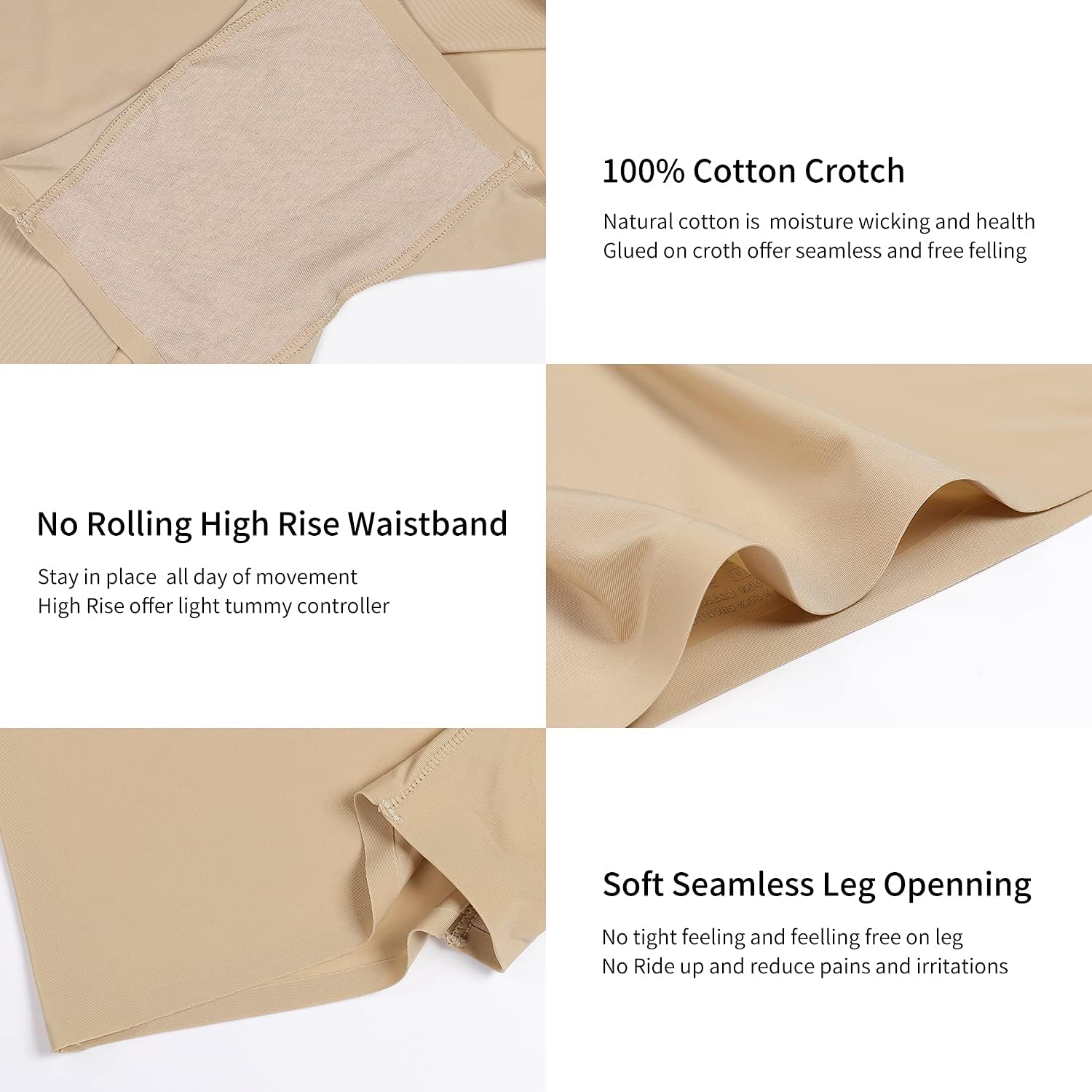 SHARICCA BoyShorts Panties for Women Seamless Soft Boy Shorts Underwear Short Boxer Briefs Anti Chafing Multiple Pack - Image 3