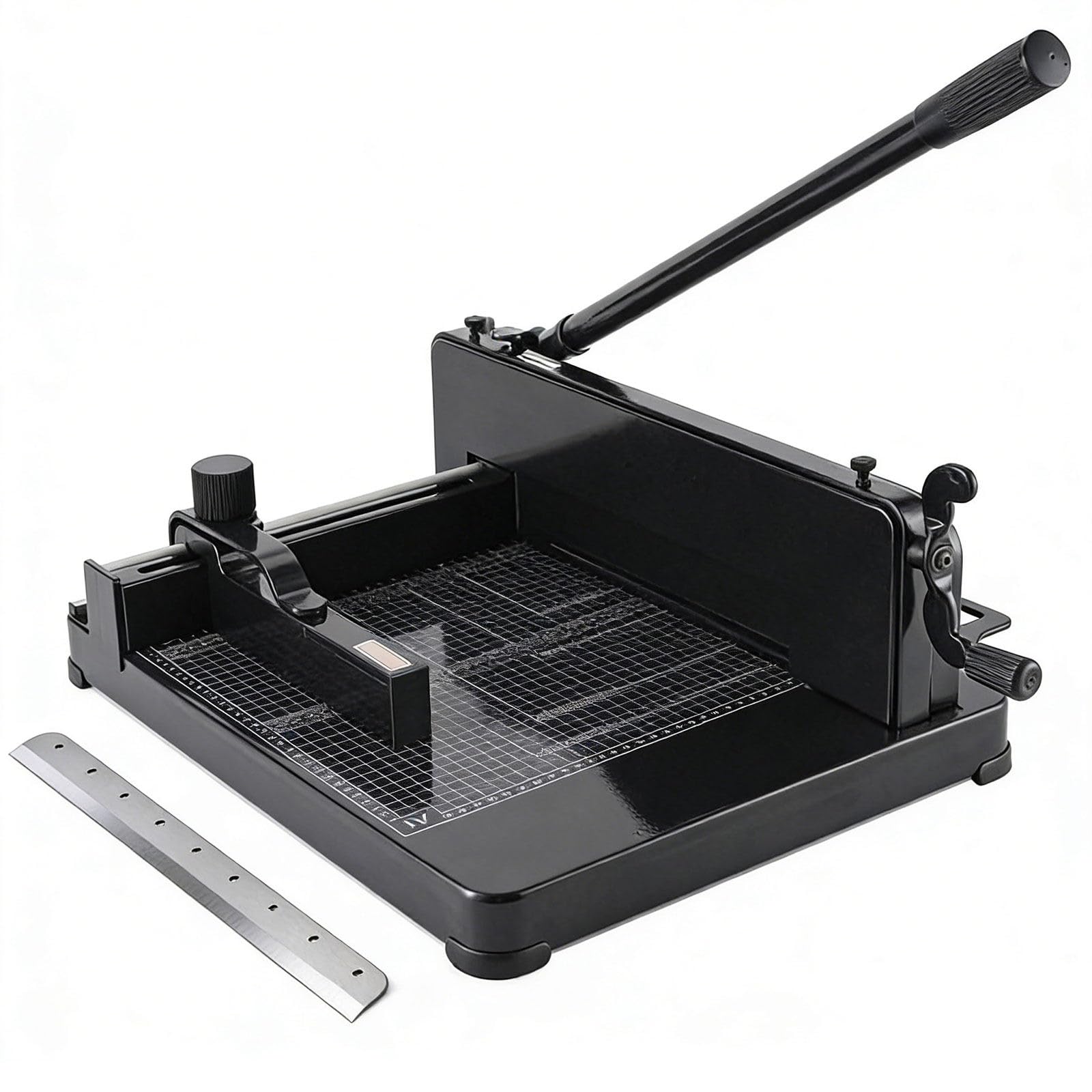 Taglierina per carta resistente, a ghigliottina industriale per formato A4/A3, taglia fino a 400 fogli (4 cm di spessore), ideale per carta, pelle, PVC e tessuti non tessuti