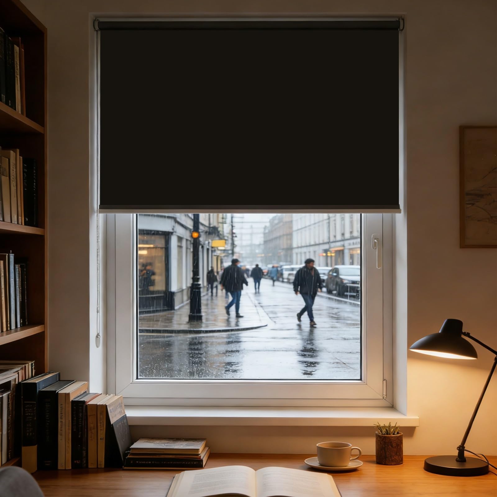 Verdunklungsrollo Ohne Bohren Rollos 59 x 115 cm Thermorollo Sichtschutz Und Sonnenchutz, Verdunkelung, Viele Größen Innenrollo Verdunklungsrollo für Fenster & Türen, Dunkelgrau