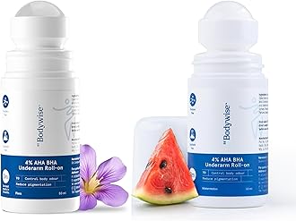 Be Bodywise Female 4% Aha Bha Underarm Roll On | Pack Of 2 | With Flora & Watermelon Fragrance | Masks Body Odour, Reduces Underarm Discoloration & Gives Long Lasting Fragrance | Aluminum Free | 100Ml
